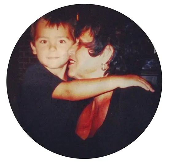 A young Anthony Latina with his grandmother